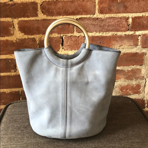 J. Crew Handbags - J. Crew Frankie Blue Suede Bag